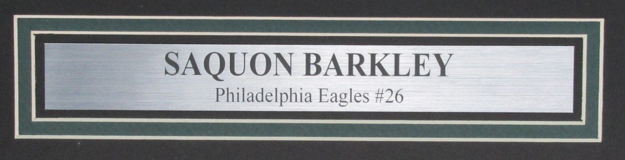 Saquon Barkley Signed/Autographed 16x20 Photo Eagles Framed Beckett 193278