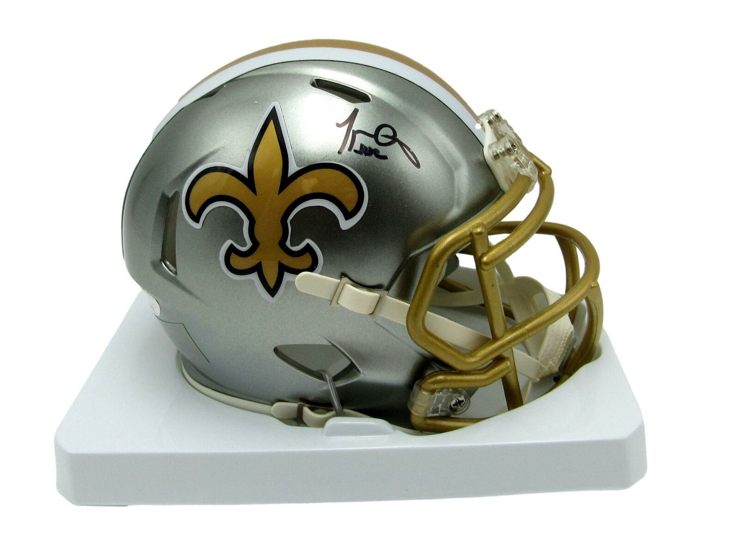 Marques Colston Signed/Autographed Saints Flash Mini Helmet JSA 165269