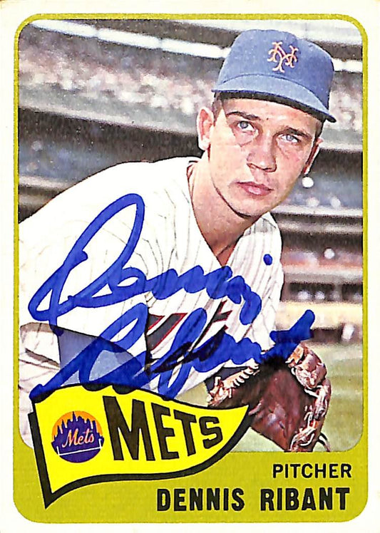 Dennis Ribant New York Mets Signed/Autographed 1965 TOPPS Card #73 189509