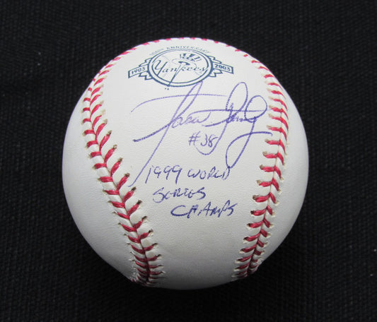 Jason Grimsley Signed/Auto Yankees 100th OML Baseball JSA Inscr 186628