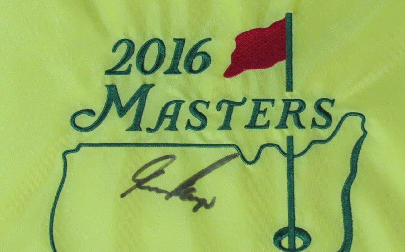 Gary Player Autographed/Signed 2016 Masters Flag framed JSA 130162