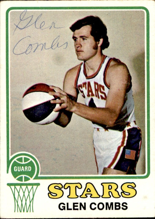 Glen Combs Autographed 1973-74 TOPPS Basketball Card #209 Utah Stars 182926