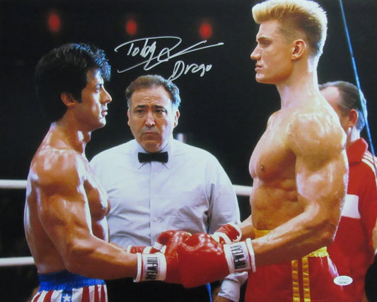 Dolph Lundgren Autographed/Inscribed 16x20 Photo "Balboa vs Drago" JSA 184770