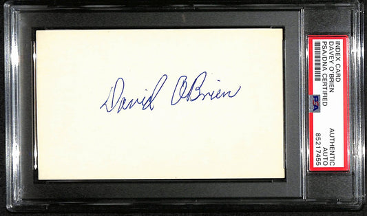 Davey O'Brien Autographed Index Card - 1938 Heisman Winner - TCU PSA/DNA 188504