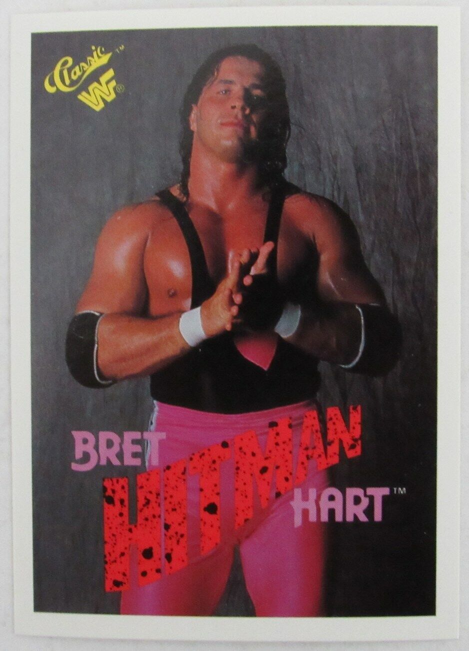 Lot of 8 Bret Hitman Hart 1990 Classic Games Titan Sports Card #37 158192