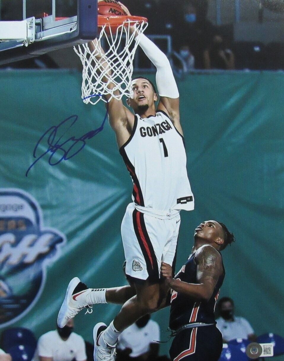 Jalen Suggs Autographed 11x14 Basketball Photo Gonzaga Beckett