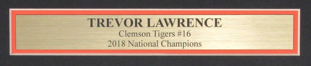 Trevor Lawrence Autographed/Inscribed 11x14 Photo Clemson Framed Fanatics