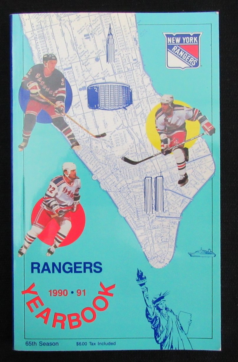 1990-91 New York Rangers Yearbook Mike Richter Rookie, Leetch.Gartner 181395