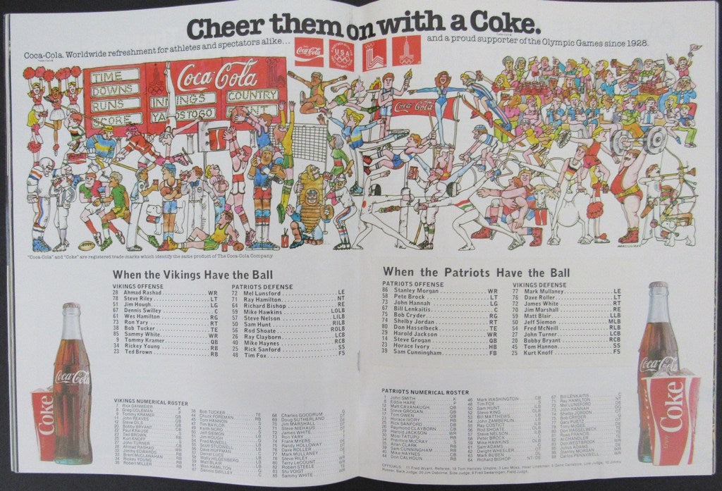 December 16, 1979 NFL PRO! Program Patriots vs. Vikings 181431