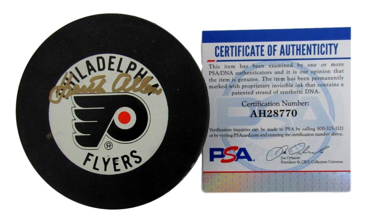 Keith Allen Signed/Autographed Stanley Cup Flyers Hockey Puck PSA/DNA 155724