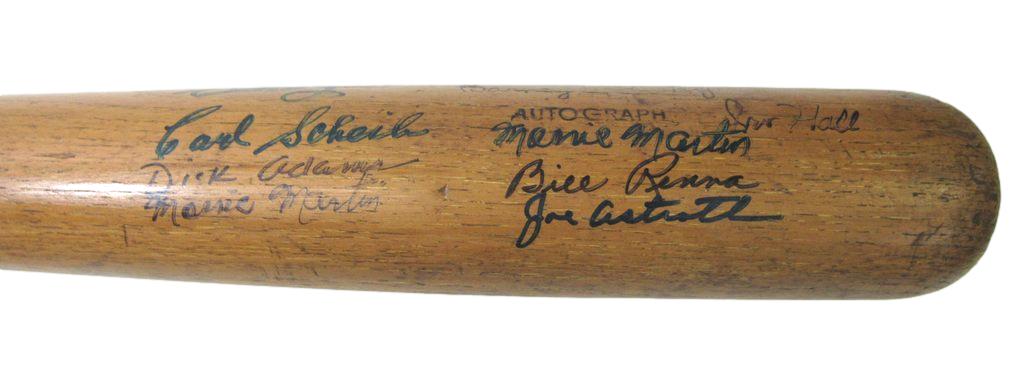 Philadelphia Athletics 1940s Multi-Signed 34" Vintage Wood Baseball Bat 170714