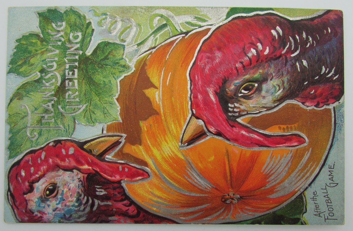 Vintage Postcard postmarked 1910 "Thanksgiving Greetings" 140011