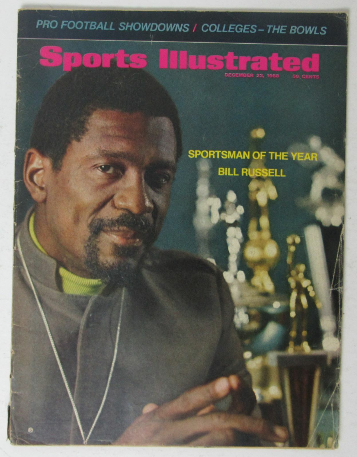 Bill Russell Sportsman of Year 1968 Sports Illustrated 11/23/68 NO LABEL 144883