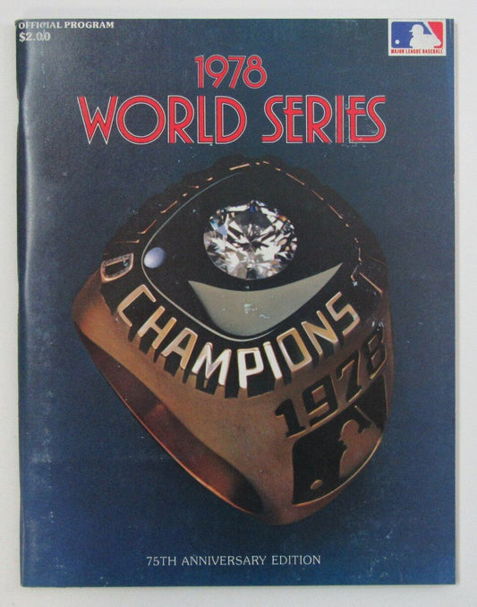 1978 World Series Official Program NY Yankees vs. LA Dodgers