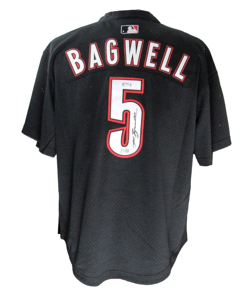 Jeff Bagwell HOF Autographed Mitchell & Ness Black Jersey Astros PSA/DNA 177088