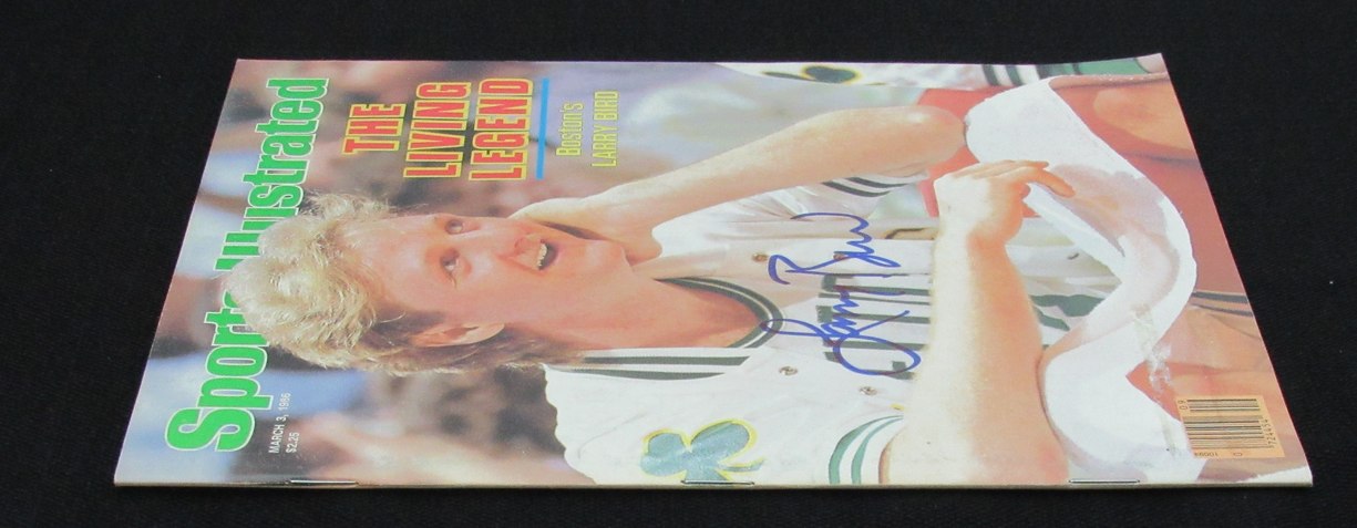 Larry Bird Signed 1986 Sports Illustrated Magazine No Label JSA Witness 189242