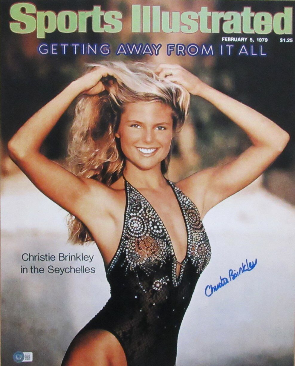 Christie Brinkley Autographed 16x20 1979 Sports Illustrated Cover Photo Beckett