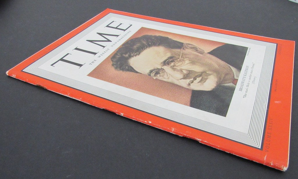 Time Magazine Vol XXXIV No 21 November 20, 1939 George S. Kaufman 183267