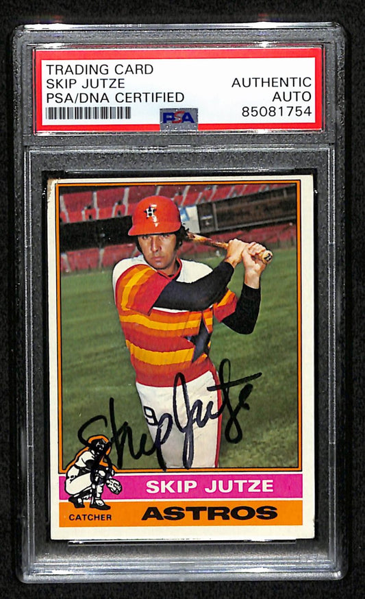 Skip Jutze Signed 1976 Topps Card #489 Houston Astros PSA/DNA 184528