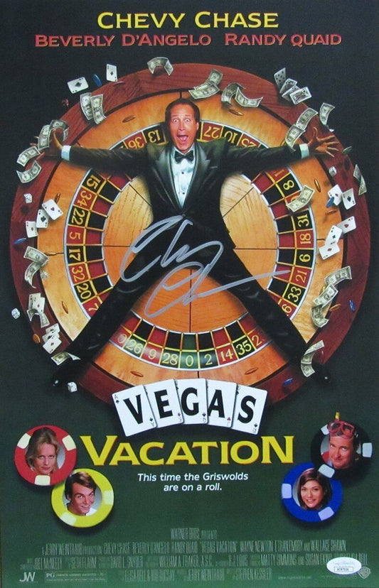 Chevy Chase Autographed 11x17 Movie Poster "Vegas Vacation" JSA