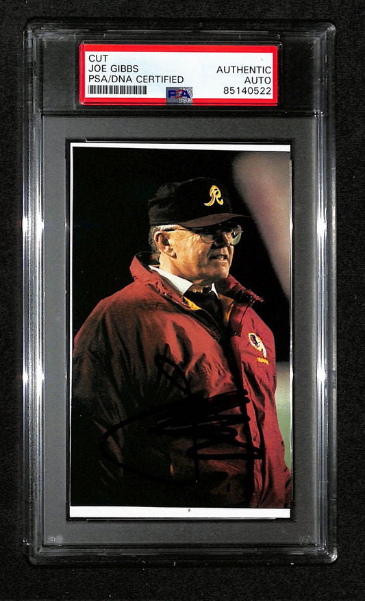 Joe Gibbs Autographed 3x5 Cut Photo Card PSA/DNA 186568