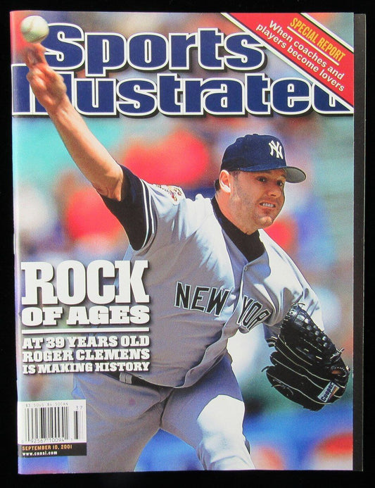 September 10, 2001 Roger Clemens Sports Illustrated NO LABEL Newsstand Yankees