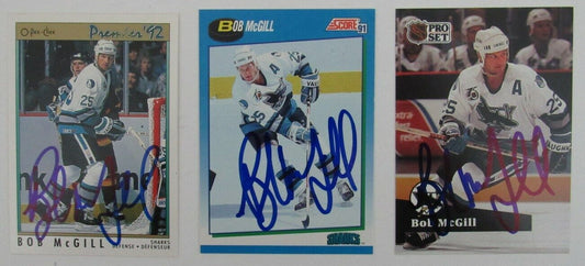 Lot of 5 Signed/Autographed San Jose Sharks 1991-92 NHL Trading Cards 159342