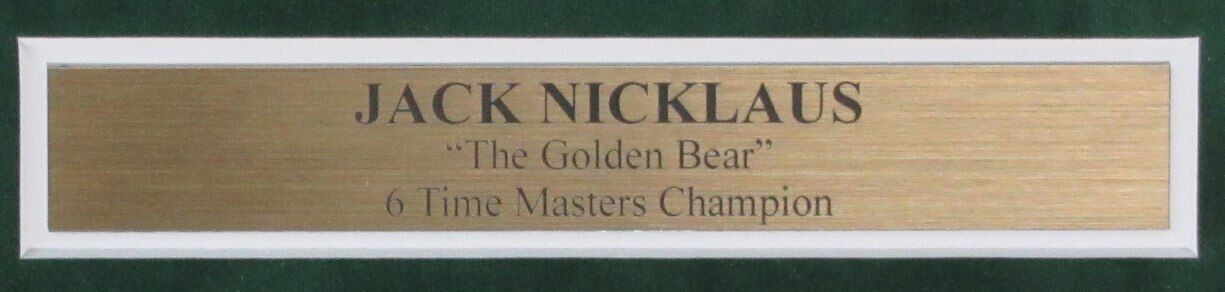 Jack Nicklaus Autographed Masters Flag with Card Collage Framed PSA/DNA 180111