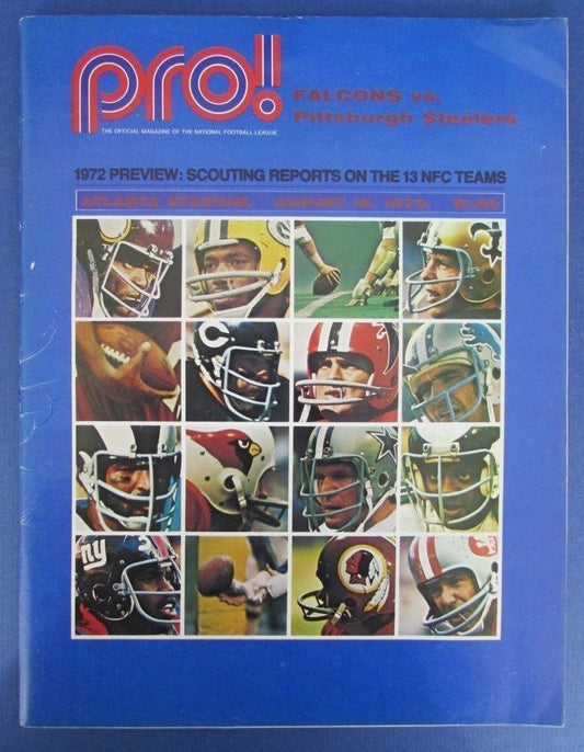 1972 Pittsburgh Steelers vs. Atlanta Falcons PROGRAM   8/19/1972 122049