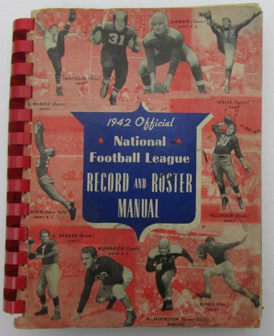 1942 NFL Records & Rules Manual Original 128235