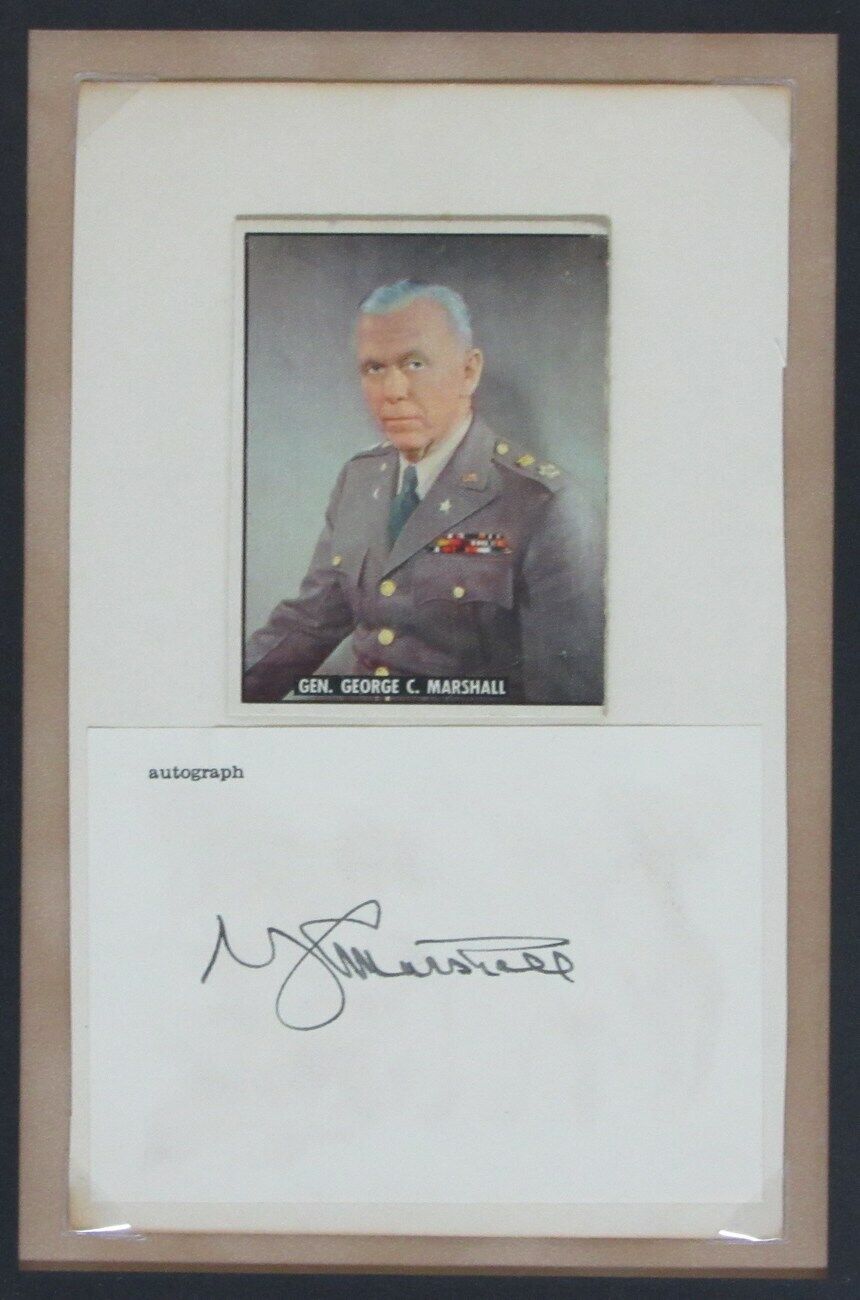 General George Marshall Signed/Autographed Photo Collage Framed JSA 147581