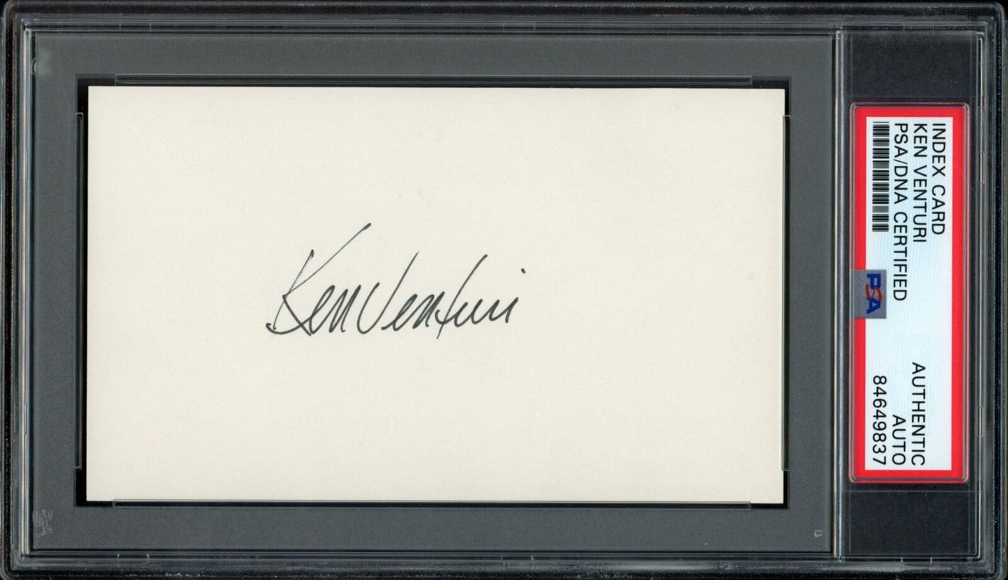 Ken Venturi Autographed 3x5 Index Card U.S. Open Champion PSA/DNA