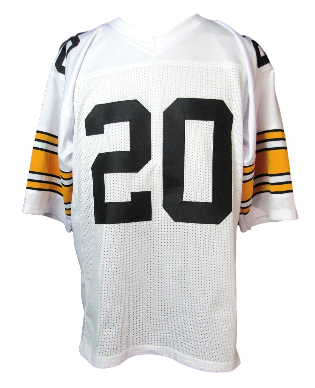 Rocky Bleier  Steelers Signed/Inscr Custom White Football Jersey JSA 147463