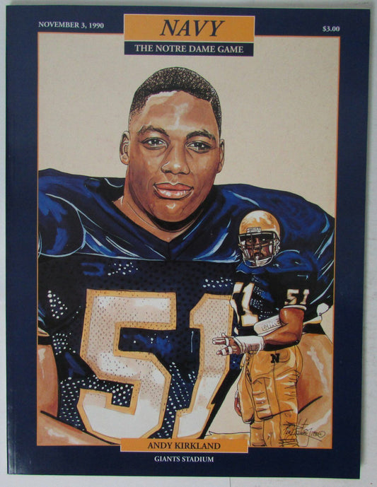 1990 Navy vs. Notre Dame College Football Game Program 145291