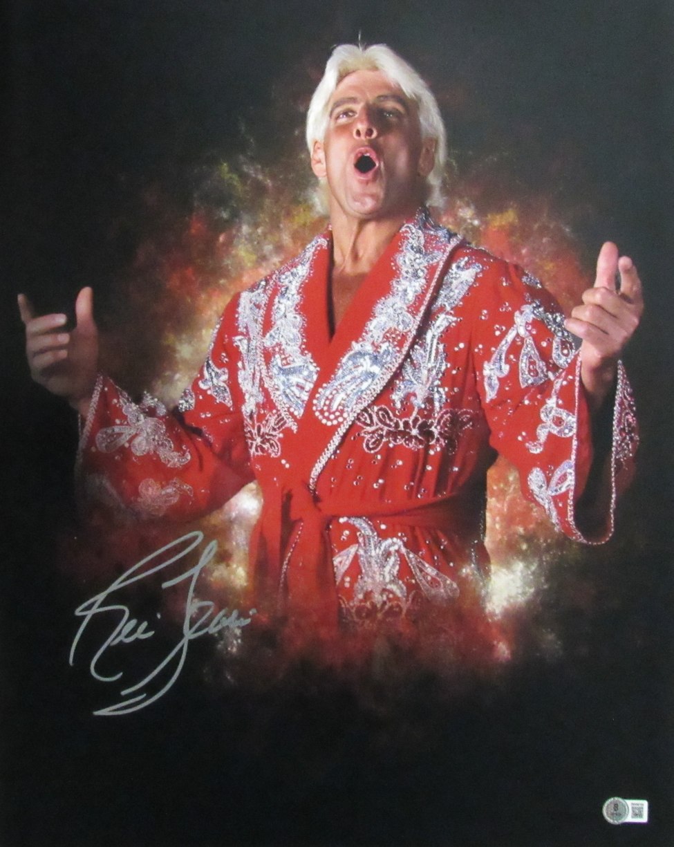 Rick Flair Signed/Auto 16x20 Photo WWE Champion Beckett 192993