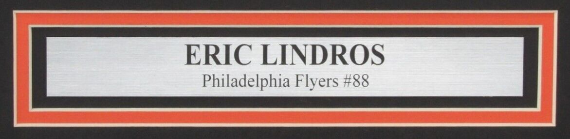 Eric Lindros HOF Autographed/Inscr 16x20 Photo Philadelphia Flyers Framed JSA