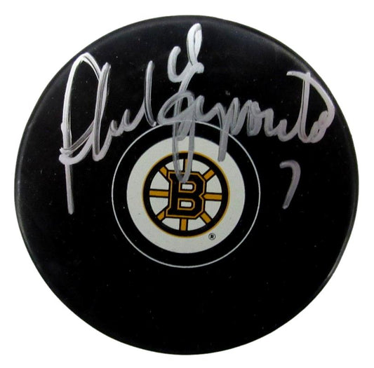 Phil Esposito HOF Signed/Auto Hockey Puck Boston Bruins JSA 186371