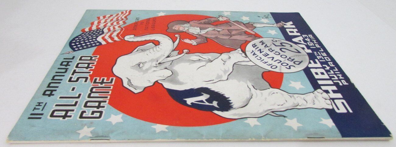 1943 Baseball All-Star Game Program Vintage Rare Shibe Park Philadelphia 155900