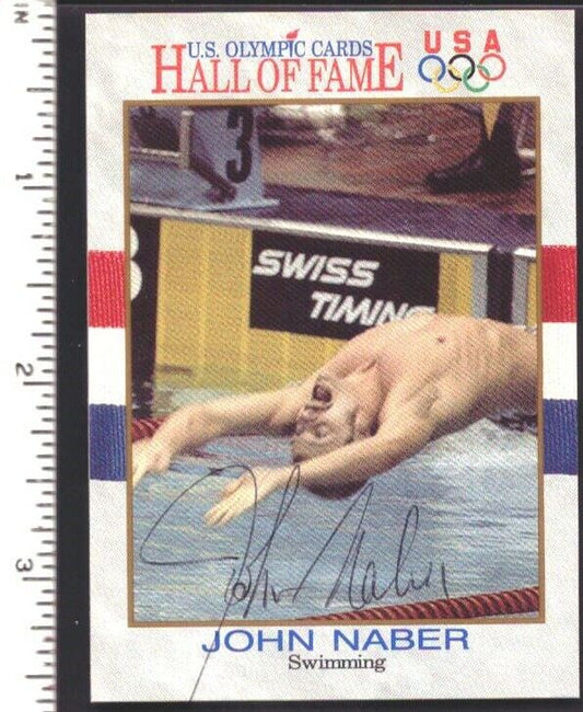 John Naber Swimming Signed 1991 Impel USA Olympic HOF Trading Card #18 151875