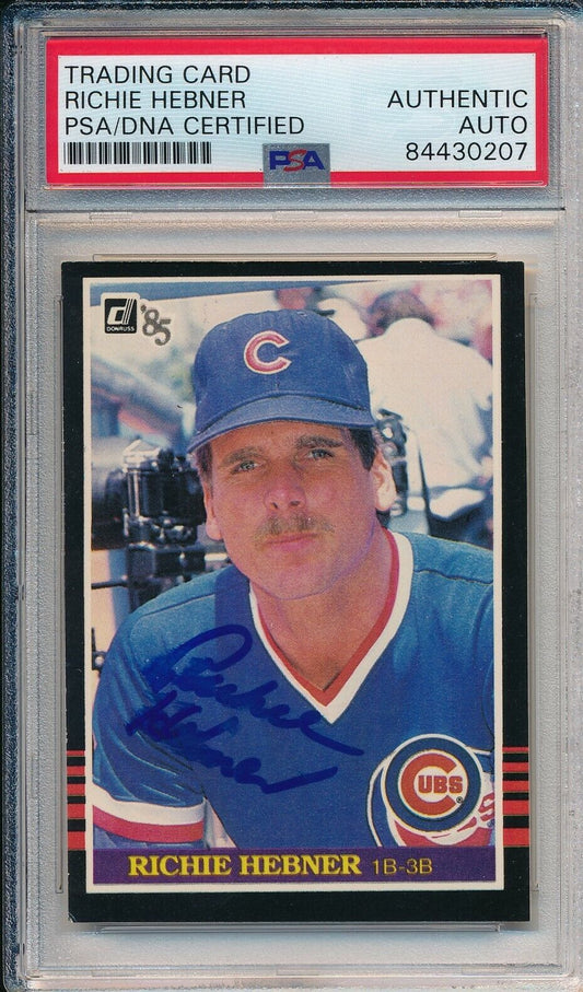 Richie Hebner Chicago Cubs Signed/Auto 1985 Donruss Card #564 PSA/DNA 164186