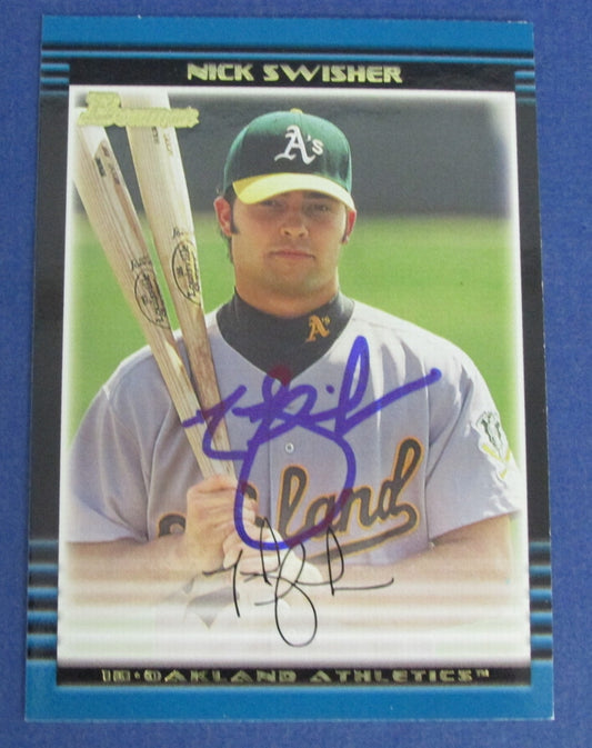 Nick Swisher A's Signed/Autographed 2003 Bowman Baseball Card #BDP16 123758