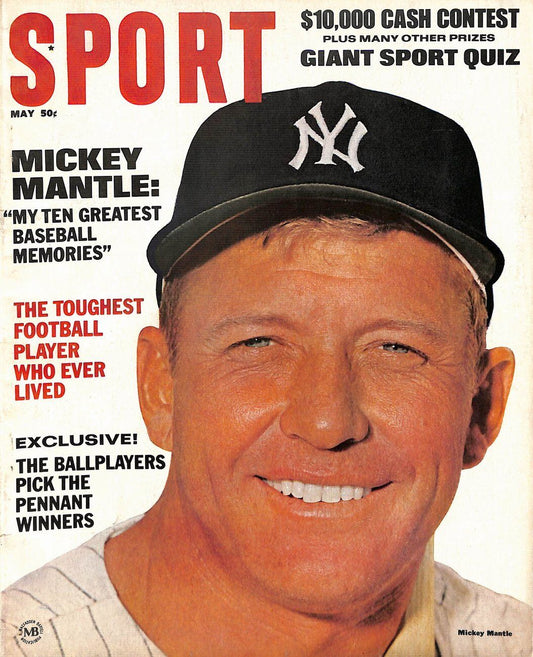 May 1967 SPORT Magazine Mickey Mantle on Cover NO LABEL 179160