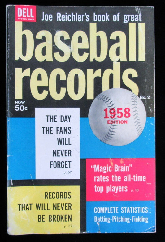 1958 Dell Sports Baseball Records Magazine
