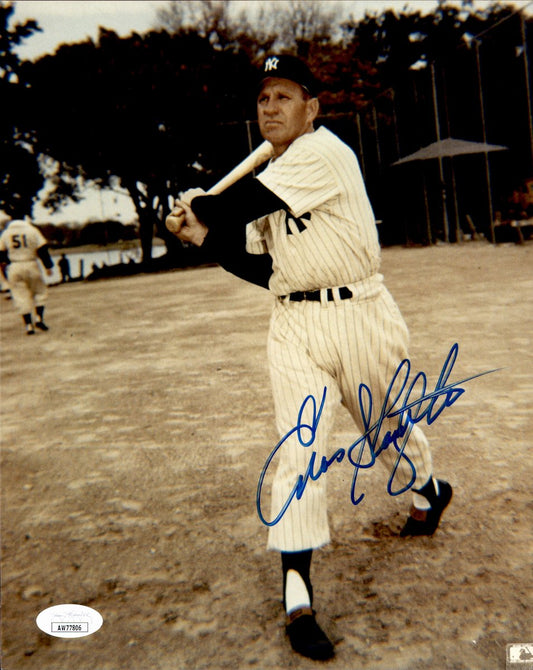 Enos Slaughter HOF Signed/Auto 8x10 Photo New York Yankees JSA 191132