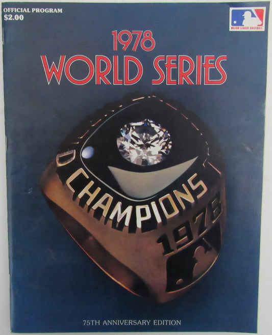 1978 World Series Los Angeles Doidgers vs. New York Yankees Program
