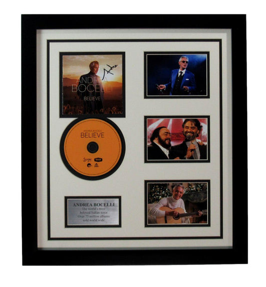 Andrea Bocelli Signed/Autographed CD Photo Collage Framed Beckett 188621