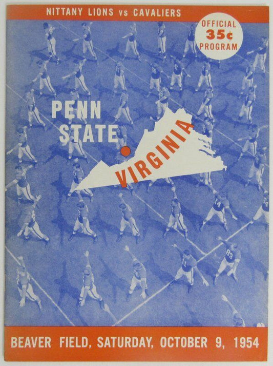 1954 Penn State Nittany Lions vs. Virginia Football Program 137643