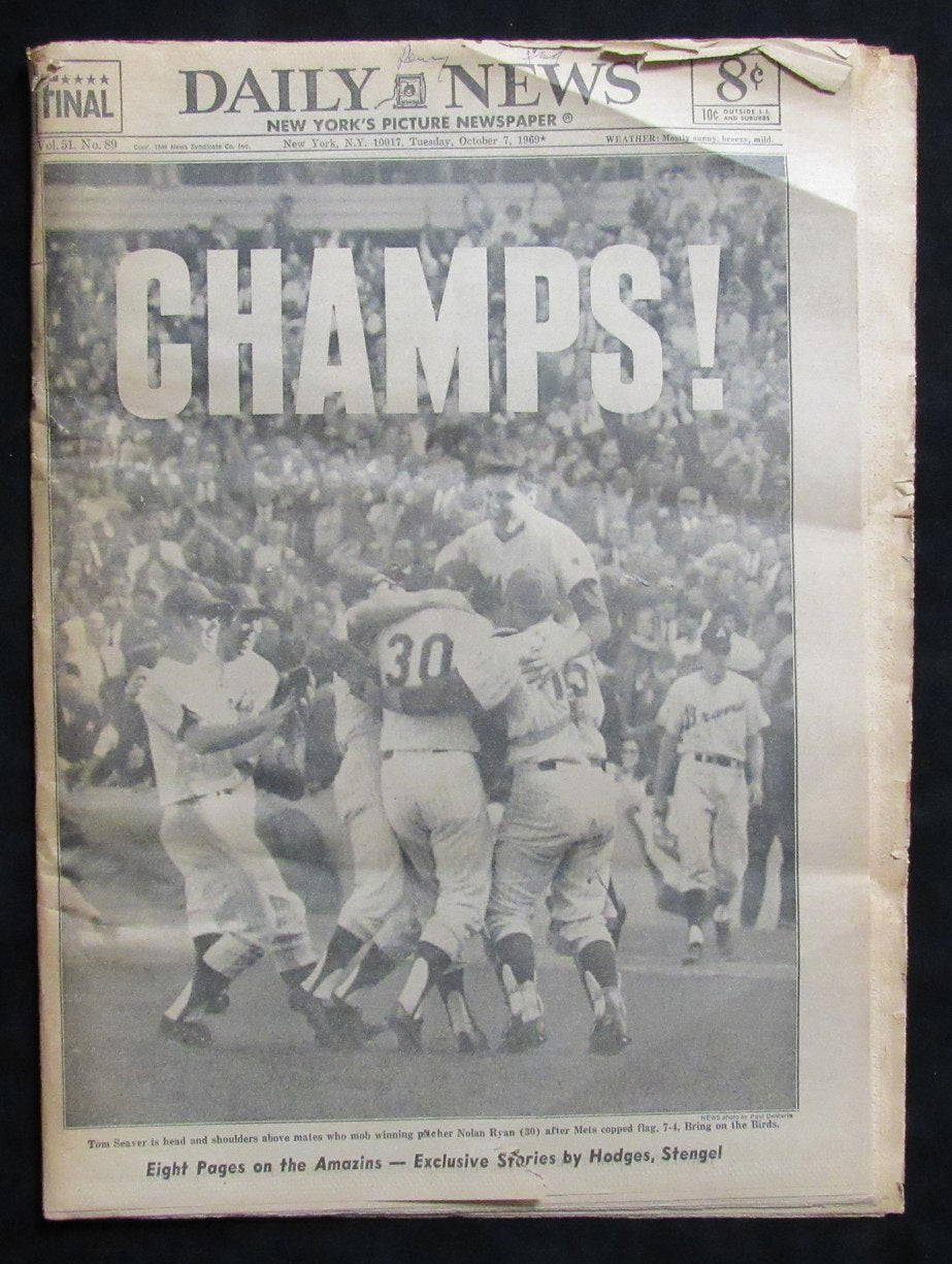 1969 New York Mets National League Champions NY Daily News 189434