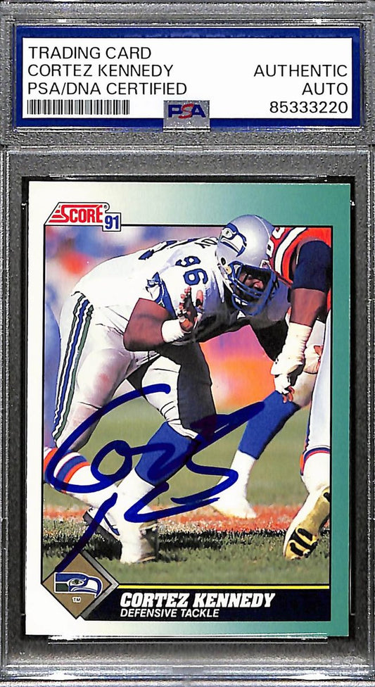 Cortez Kennedy HOF Signed/Auto 1991 Score Card #279 Seahawks PSA/DNA 192516