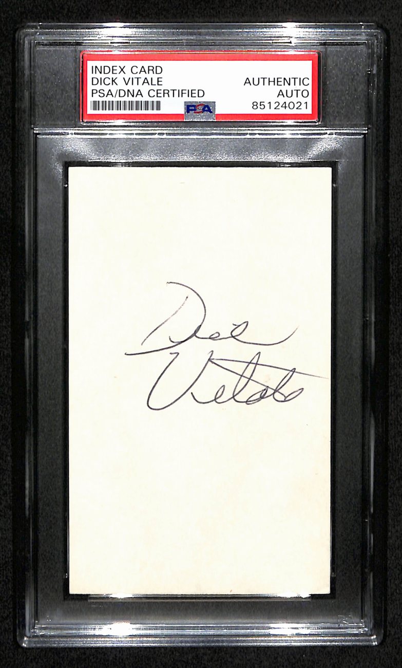 Dick Vitale Signed 3x5 Index Card Basketball Sportscaster PSA/DNA 185468